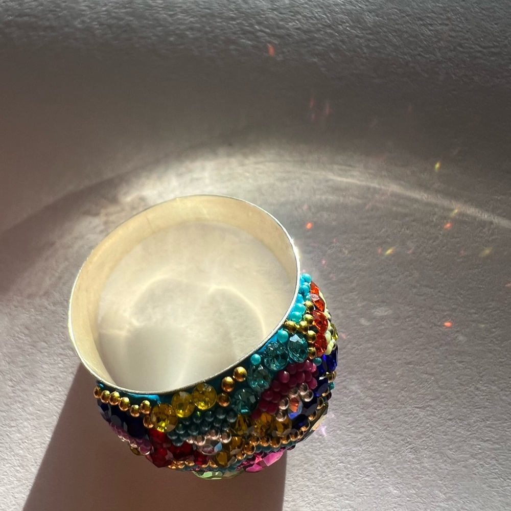 Vibrant Multicolor Gemstone Ring - image 4